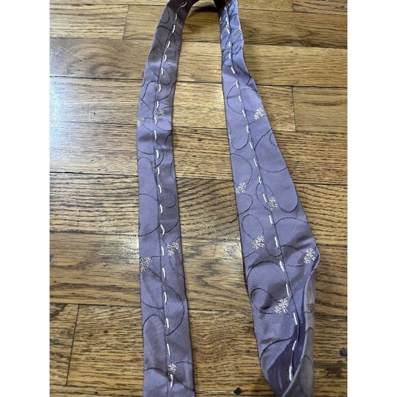 Allea Milano Men’s Tie 100% Silk Bright Colorful Necktie Handmade Italy Purple - Picture 9 of 12